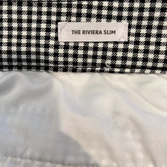 LOFT Riviera Slim straight leg black gingham slacks - size 16, ankle length - Picture 6 of 6
